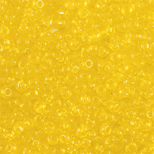 Glass seed beads 11/0 (2mm) Transparent yellow